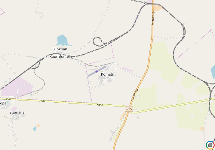 Map location of Komati